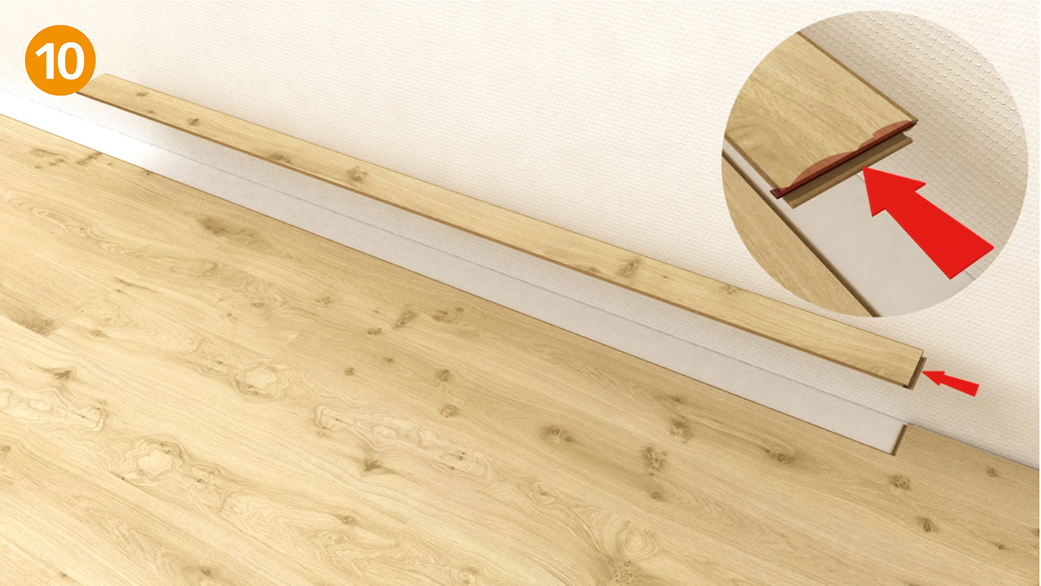 Abb. 10 Parkett verlegen mit Masterclic Plus Abb. 10 Parkett verlegen mit Masterclic Plus